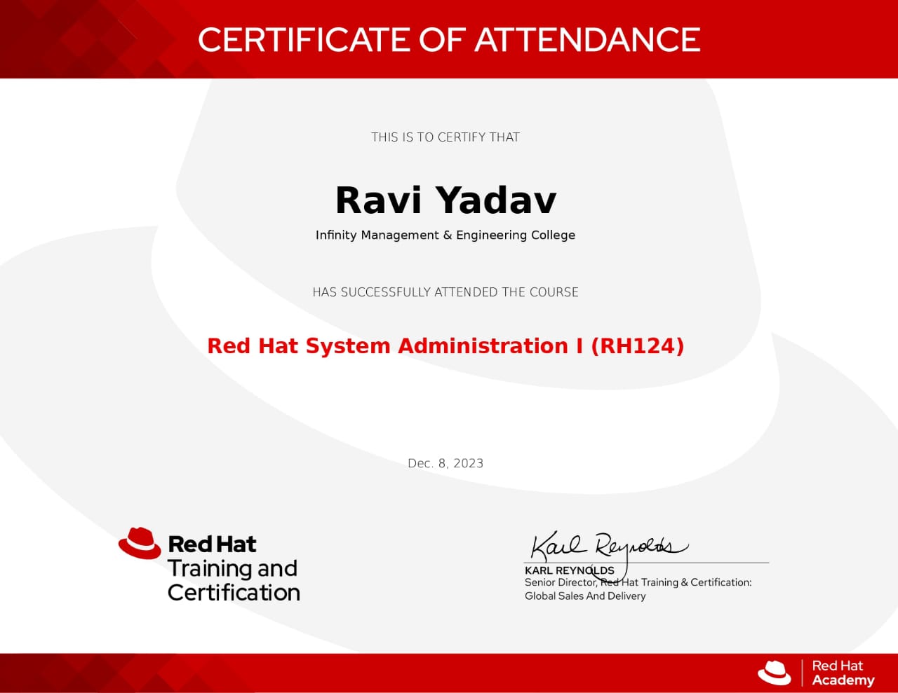 Ravi Yadav - Red Hat System Administration II (RH134)